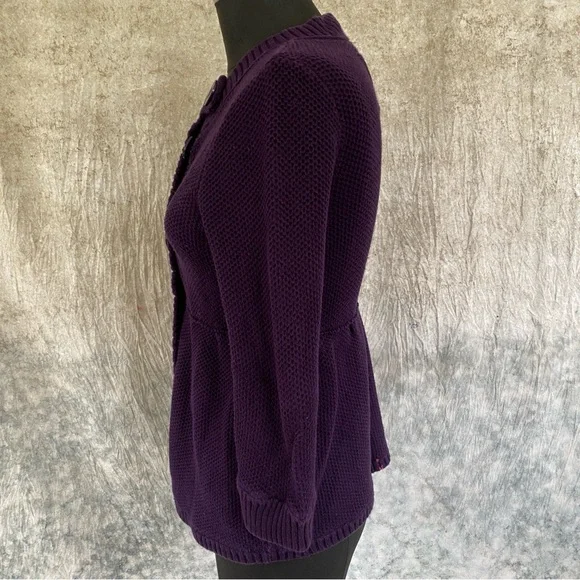 American Eagle Outfitters Deep Purple Cardigan - Picture 2 of 9